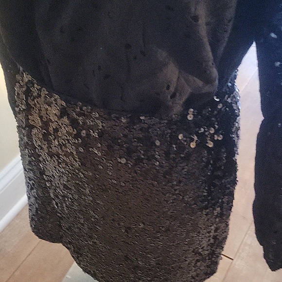 Amazon Dresses & Skirts - Black Sequin Mini Skirt